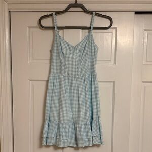 Hollister Light Blue Gingham Sundress
